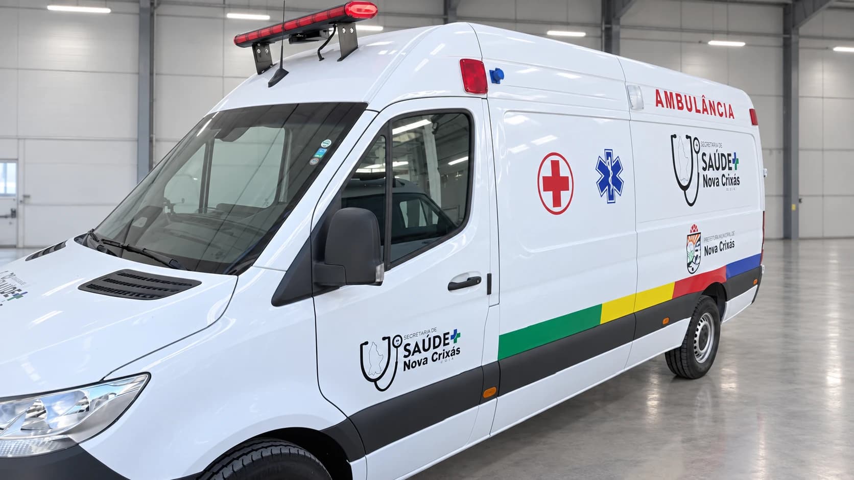 Ambulância personalizada para Nova Crixás